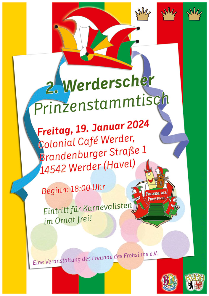 Plakat Prinzenstammtisch 2024